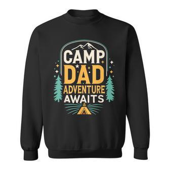 Vintage Camping With Dad – Adventure Awaits Camping Sweatshirt - Thegiftio UK