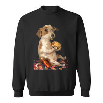 Vintage Dog Chill With Taco Sweatshirt - Monsterry