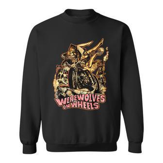 Vintage Horror Hombre Loboobre Ruedas Biker Camisa de entrenamiento - Regaloses