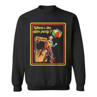 Vintage Horror Where's The After Party Dark Humor Sweatshirt - Thegiftio UK