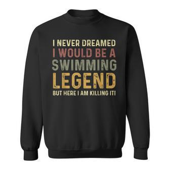 Vintage Natación Leyenda Nadador Camisa de entrenamiento - Regaloses