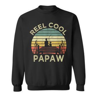 Vintage Reel Cool Papaw Fishing Father's Day Grandpa Sweatshirt - Thegiftio UK