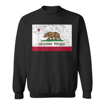 Vintage Retro Usa Kalifornien Flagge California Sweatshirt - Seseable