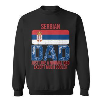 Vintage Serbian Dad Serbia Flag For Father's Day Sweatshirt - Thegiftio UK