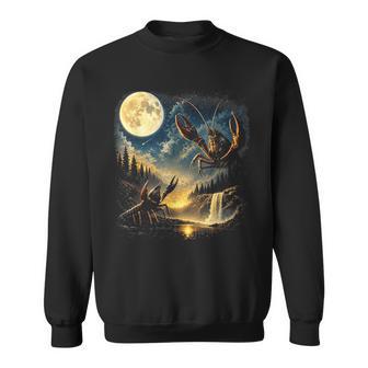 Vintage Three Crawfish Moon Crawfish Howling To The Moon Sweatshirt - Monsterry