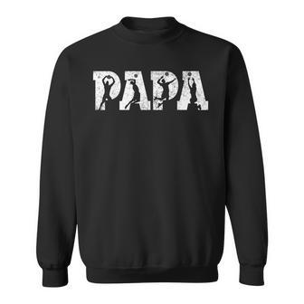 Volleyball Papa Volleyball Father's Day Vintage Sweatshirt - Thegiftio UK