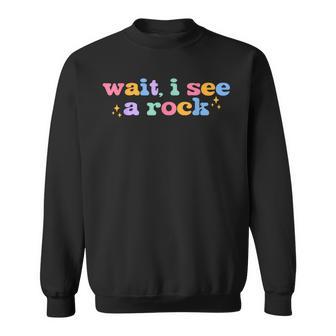 Wait I See A Rock Geology Rock Collector Rockhounding Sweatshirt - Thegiftio UK