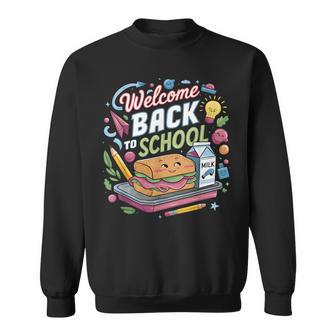 Welcome Back To School Lunch Lady First Day Of School Sweatshirt - Thegiftio UK