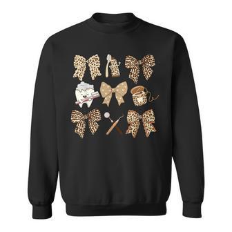 Western Leopard Coquette Dental Assistant Healthcare Worker Sweatshirt - Thegiftio UK