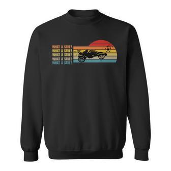 What A Rescue ヴィンテージ レトロ ロケット フットボール カー リーグ スウェットシャツ - Kawaiitshirt