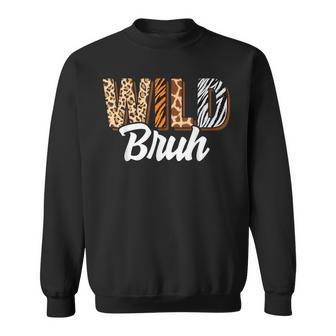 Wild Bruh Zoo Wild Birthday Safari Jungle Animal Sweatshirt - Thegiftio UK