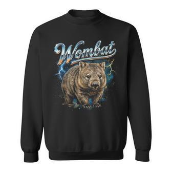 Wombat ビンテージ 90年代 レトロ ファニー ウォンバット 80年代 メンズ レディース スウェットシャツ - Kawaiitshirt