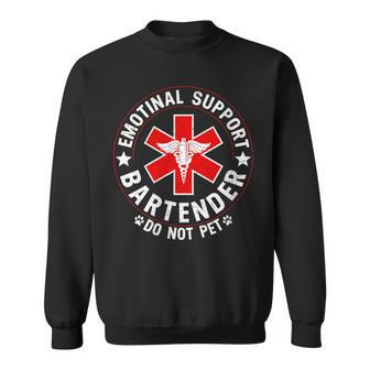 Women's Emotional Support Bartender Do Not Pet Sweatshirt - Thegiftio UK