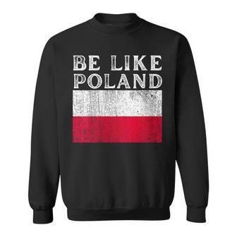 Women's Be Like Poland Half Poland Usa Us Polska Sweatshirt - Thegiftio UK