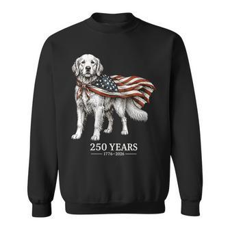 Women's Vintage Golden Retriever Patriotic Dog 250 Years 1776-2026 Sweatshirt - Thegiftio UK