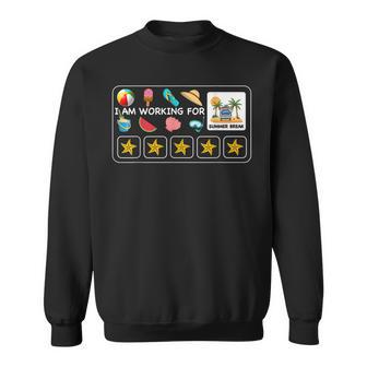 Working For Summer Break Beach Vacation Countdown Sweatshirt - Monsterry