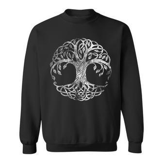 Yggdrasil Tree Of Life バイキング ノルウェー風 ルーン風 ホワイトシンボル スウェットシャツ - Kawaiitshirt