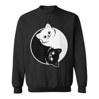 Yin Et Yang Chat Noir Blanc Chat Cadeau Sweater e - Cadeauxyz