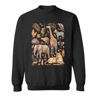 Zoo Animals Wildlife Safari Jungle Animal Birthday Party Sweatshirt | Seseable UK