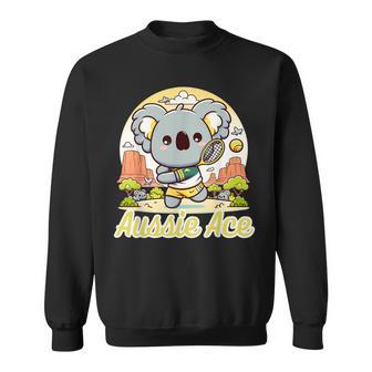 かわいい テニス コアラ 可愛い アスレチック 夏 テニス キャンプ スウェットシャツ - Kawaiitshirt
