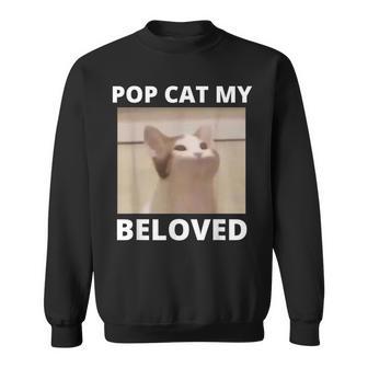 かわいいポップキャットミーム ポップキャット 面白い猫のミーム スウェットシャツ - Kawaiitshirt