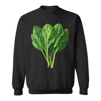 ほうれん草 野菜モチーフ 庭 ほうれん草 スウェットシャツ - Kawaiitshirt