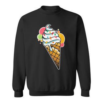 アイスクリームコーン×スプリンクルワッフルコーン スウェットシャツ - Kawaiitshirt