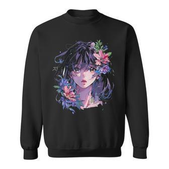 アニメ 漫画 美少女 スウェットシャツ - Kawaiitshirt