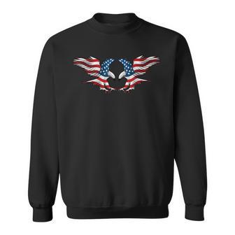 アメリカンイーグルから服 米国旗 メンズ 愛国的な スウェットシャツ - Kawaiitshirt