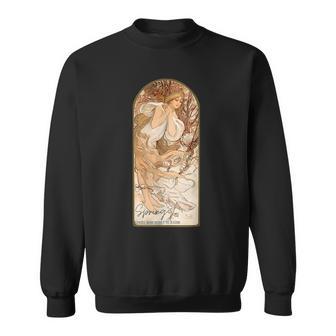 アルフォンス・マリア・ミュシャの季節 春 スウェットシャツ - Kawaiitshirt