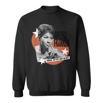 アレサ・フランクリン・ヤング・ギフテッド・アンド・ブラック・レトロ・フォト スウェットシャツ - Kawaiitshirt