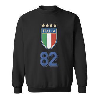 イタリア 1982 ワールドカップ サッカー ヴィンテージ クレスト グラフィック スウェットシャツ - Kawaiitshirt