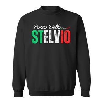 イタリア山アルプス旅行 パッソ・デッロ・ステルヴィオ メンズ レディース スウェットシャツ - Kawaiitshirt