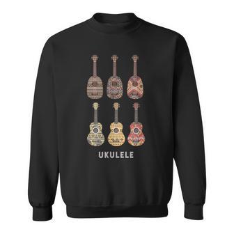 ウクレレラバーシャツ ウクレレ奏者 楽器 ギフト レトロ スウェットシャツ - Kawaiitshirt