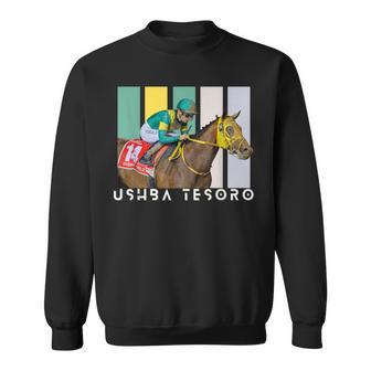 ウシュバテソロ 馬 競馬ファン デルマール サンタアニタ スウェットシャツ - Kawaiitshirt
