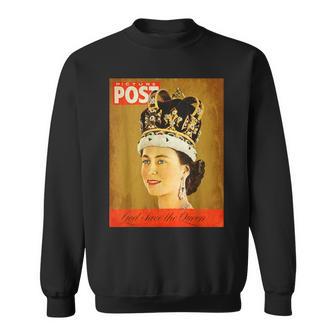 エリザベス女王 ファンビンテージポスター 英国王 スウェットシャツ - Kawaiitshirt