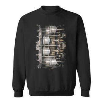 エンジンピストン断面背景 スウェットシャツ - Kawaiitshirt