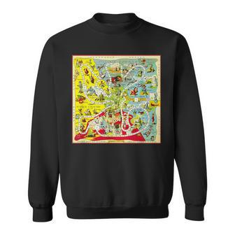 オズの土地 キャラクター ヴィンテージ オズの魔法使い ゲームボード スウェットシャツ - Kawaiitshirt