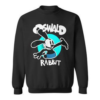 オズワルドラビット ヴィンテージ 漫画 バニー ハッピー ティール スウェットシャツ - Kawaiitshirt