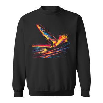 オールドスクールウインドサーフィン・セイルボード スウェットシャツ - Kawaiitshirt