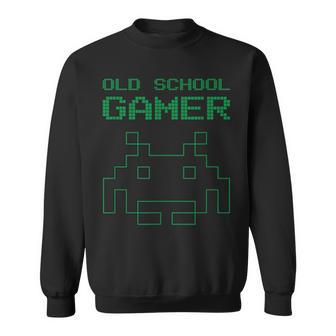 オールドビンテージスクールゲーマー-レトロスペースエイリアンインベーダー スウェットシャツ - Kawaiitshirt