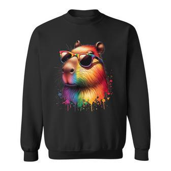 カピバラレインボーフラッグゲイプライド スウェットシャツ - Kawaiitshirt
