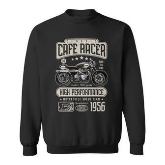 カフェ レーサー バイクの誕生日 1956 年生まれのバイカー 長袖tシャツ スウェットシャツ - Kawaiitshirt