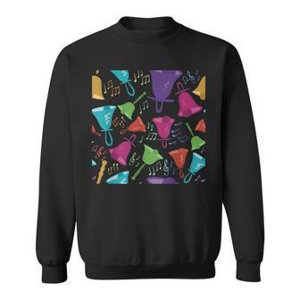 カラフルなハンドベルとメモ柄。 スウェットシャツ - Kawaiitshirt