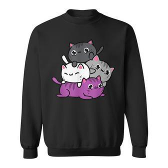 カワイイ猫の山 アセクシャルプライド スウェットシャツ - Kawaiitshirt