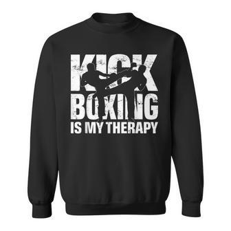 キックボクシングは私の治療法、キックボクシングの試合モチーフのキックボクサー スウェットシャツ - Kawaiitshirt
