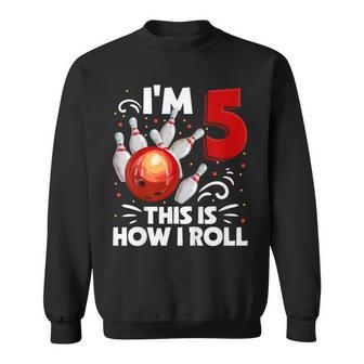キッズ 5歳の誕生日 男の子 ボウリング This Is How I Roll 5歳 スウェットシャツ - Kawaiitshirt