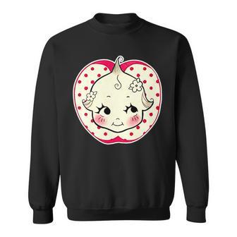 キューピー 赤ちゃん りんご 水玉 長袖tシャツ スウェットシャツ - Kawaiitshirt