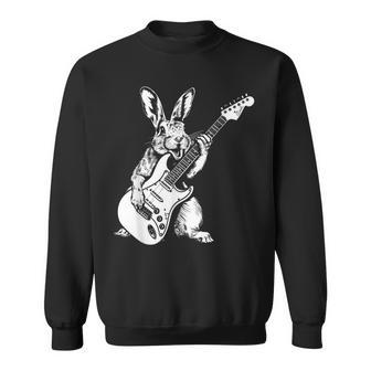 ギタリスト ギター ギタープレーヤー ウサギ お父さん ママ スウェットシャツ - Kawaiitshirt