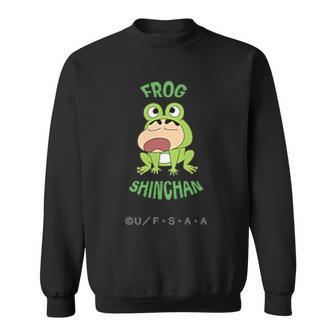 クレヨンしんちゃん カエルしんちゃん ワンポイント スウェットシャツ - Kawaiitshirt